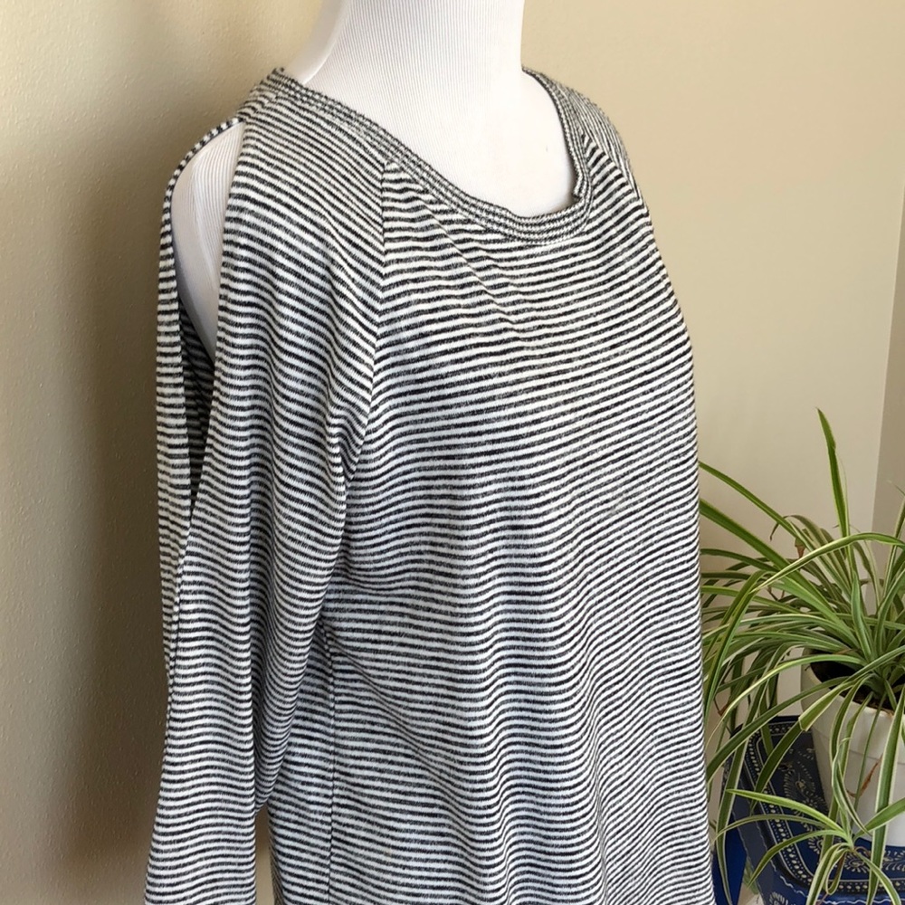 Gap striped cold shoulder top